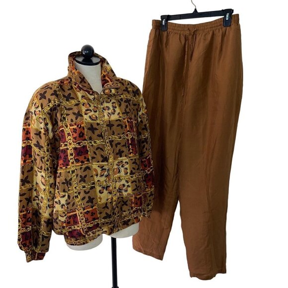Shanghai Vintage Womens Tracksuit Size Medium Brown Pure...